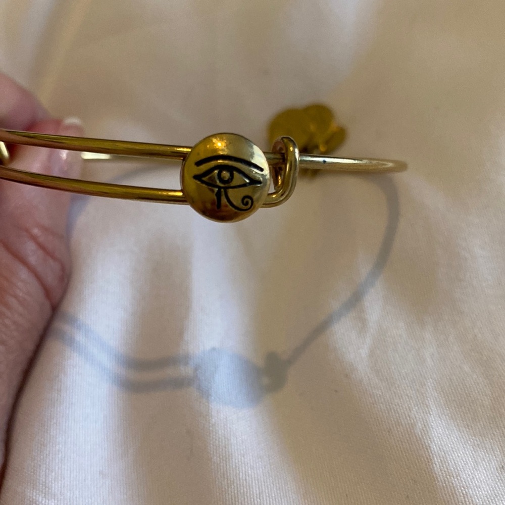 EUC Alex and ani eye of Horus bracelet. Retired. Gold.